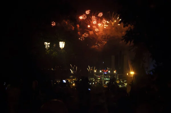 Ukrainian fireworks festival, Odessa city — Stock Photo, Image