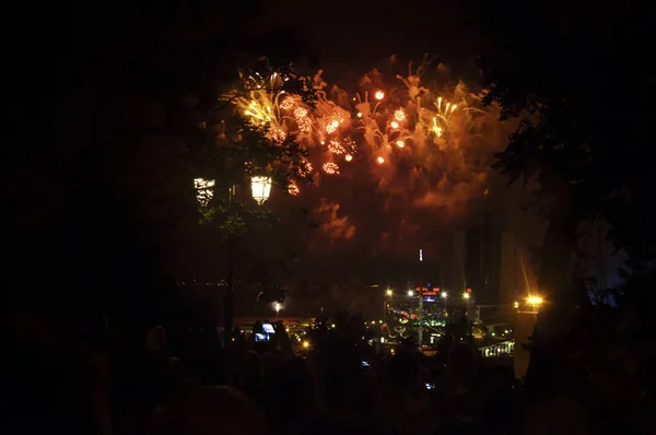Ukrainisches Feuerwerksfestival, Stadt Odessa — Stockfoto