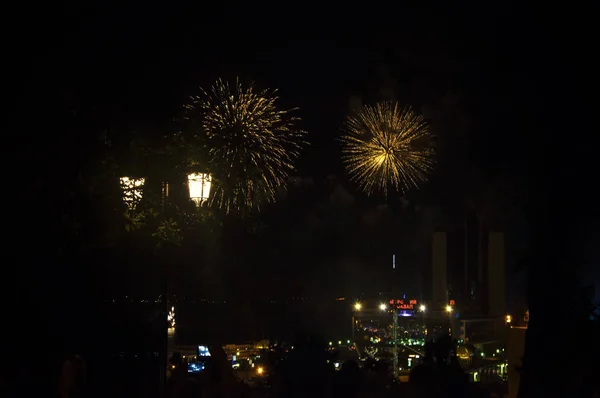 Ukrainisches Feuerwerksfestival, Stadt Odessa — Stockfoto