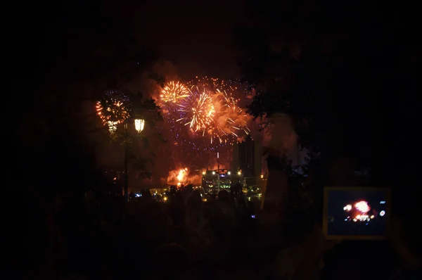 Festival de fuegos artificiales de Ucrania, ciudad de Odessa —  Fotos de Stock