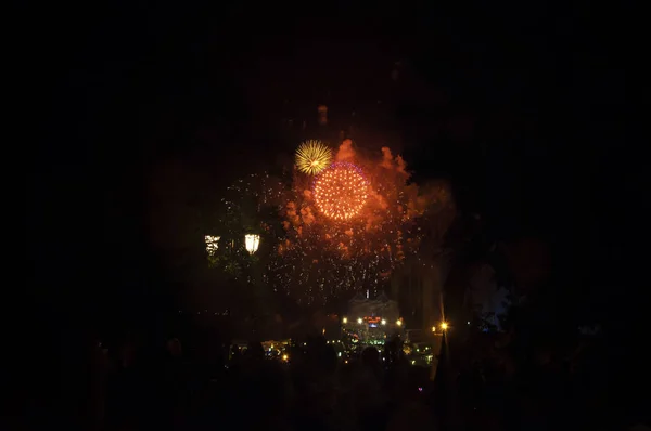 Ukrainian fireworks festival, Odessa city — Stock Photo, Image