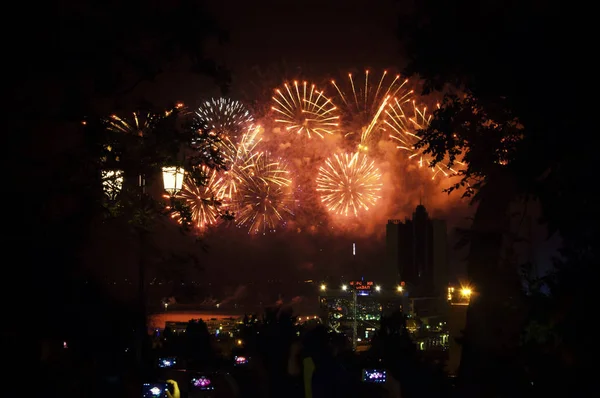 Ukraiński fajerwerki festiwal, Odessy — Zdjęcie stockowe