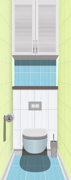 Diseño del cuarto de baño, icono del cuarto de baño, habitación interior, muebles símbolo, ilustración del cuarto de baño — Vector de stock