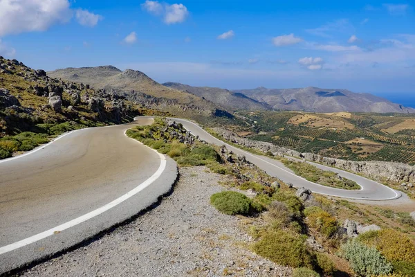 mountain road with hairpin bends