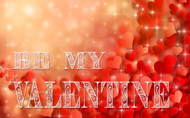 Sevgililer günü kalp arka plan illüstrasyon