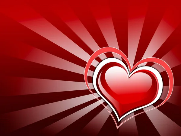 Valentines day heart background illustration — Stock Photo, Image