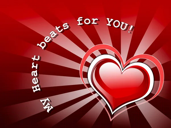 Valentines day heart background illustration — Stock Photo, Image