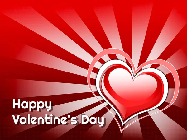 Valentines Day Heart Background Illustration — Stock Photo, Image