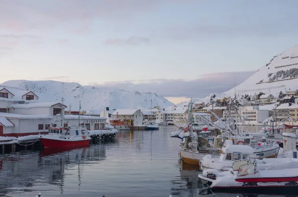 Harbour of Honningsvag (Norway) — Stock Photo, Image