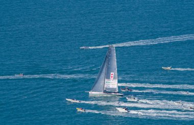 Trieste (İtalya) 8 Ekim 2017-2017 Barcolana galibi 