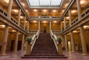 Munich (Germany) 4th January 2018 - Interior of the former Fuehrerbau, now a school of music, built between 1933-1937 after the plans of architect Paul Ludwig Troost clipart