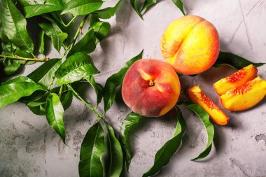 Taze şeftali, şeftali meyve arka plan, tatlı şeftali, grup p