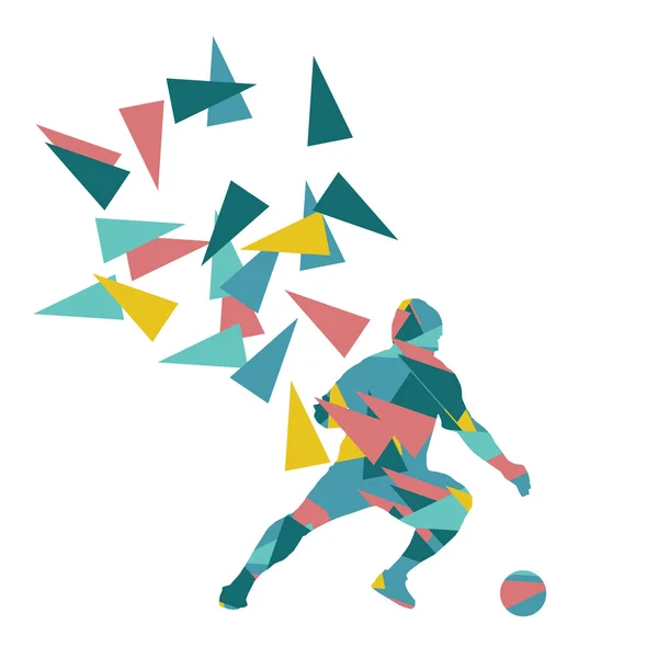 Fußballspieler Vektor Hintergrund abstrakte Abbildung c — Stockvektor