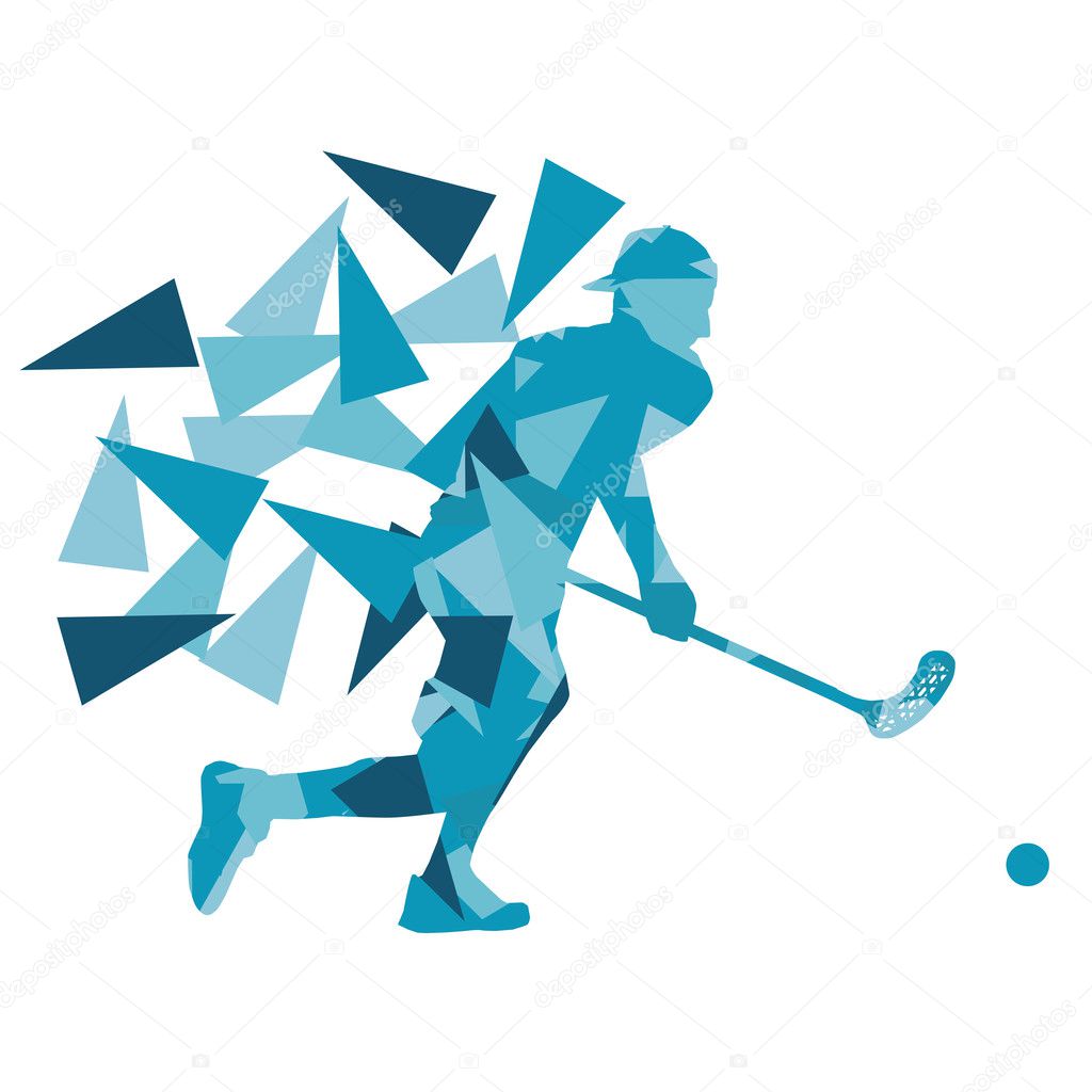 Floorball man player floor hockey abstract background illustrati