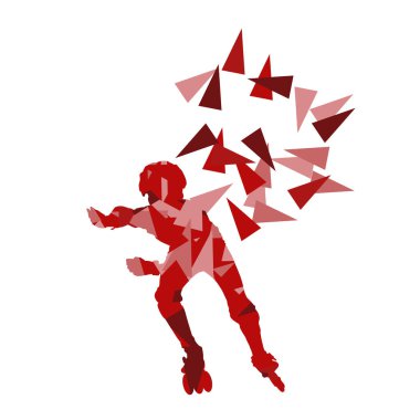 Vektör arka plan buz pateni satırında soyut illüstrasyon zekâ yaptı.