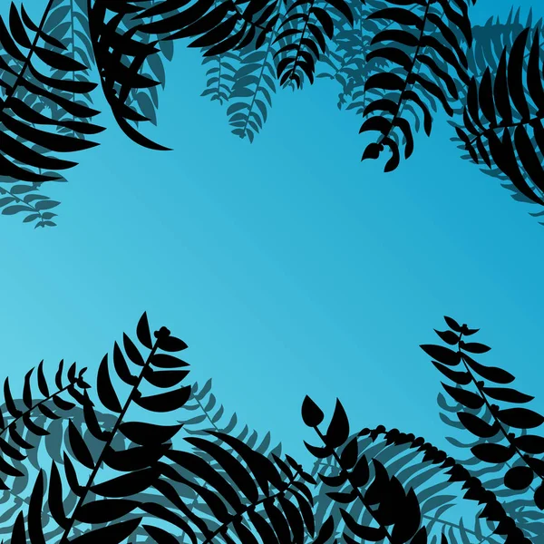 Tropical leaves foliage vector — Stock Vector