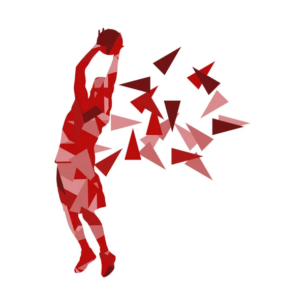 Basketbal speler man vector achtergrond abstracte illustratie co — Stockvector