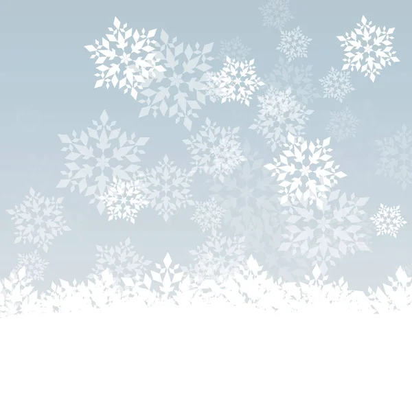 Sneeuwvlok vector achtergrond abstracte winter — Stockvector