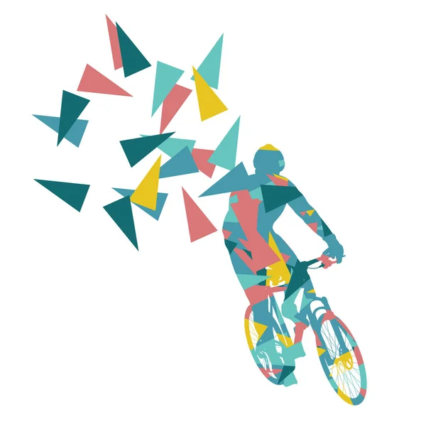 Cycliste coureur professionnel vecteur arrière-plan concept abstrait il — Image vectorielle