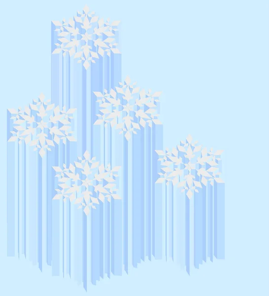 Floco de neve fundo vetor abstrato Natal — Vetor de Stock