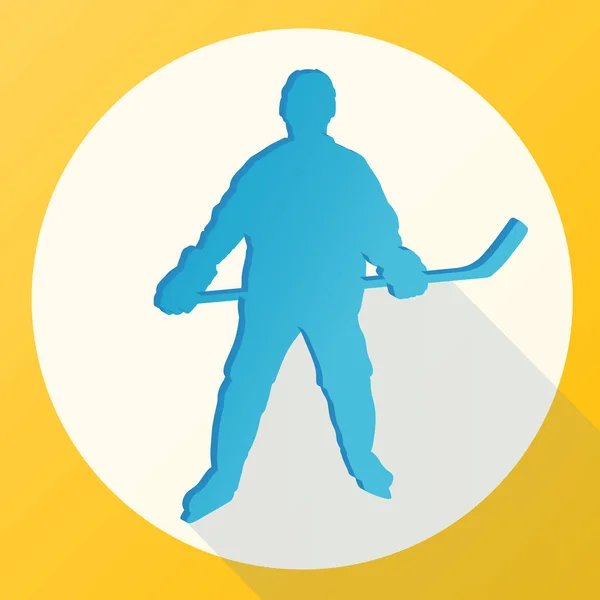 Giocatore di hockey uomo materiale vettore di progettazione — Vettoriale Stock