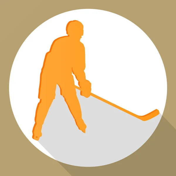 Hokejový hráč muže materiál design vektor — Stockový vektor