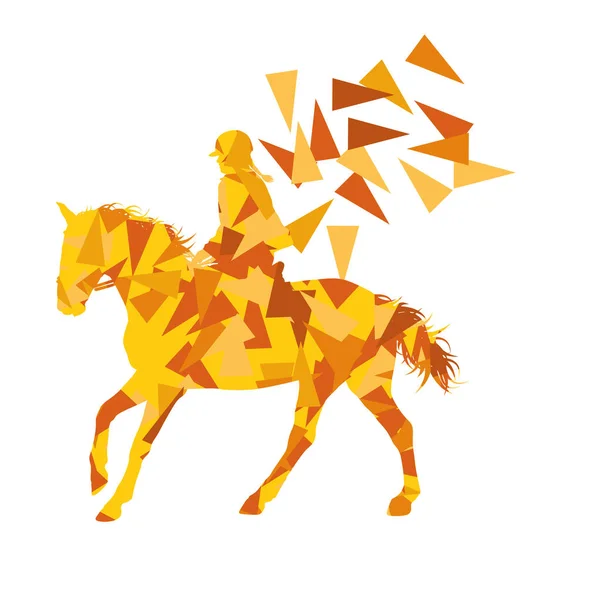 Ló lovaglás vektor háttér absztrakt illusztráció koncepció mad — Stock Vector