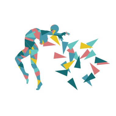 Jimnastikçi topu sanat jimnastik soyut vektör arka plan Hüseyin ile