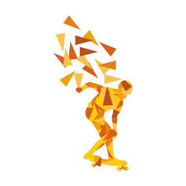 Kaykaycı vektör arka plan soyut kavram çokgen yapılan 