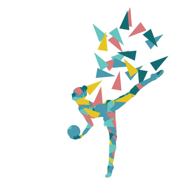 Gimnasta con pelota Arte gimnasia abstracto vector fondo illu — Vector de stock