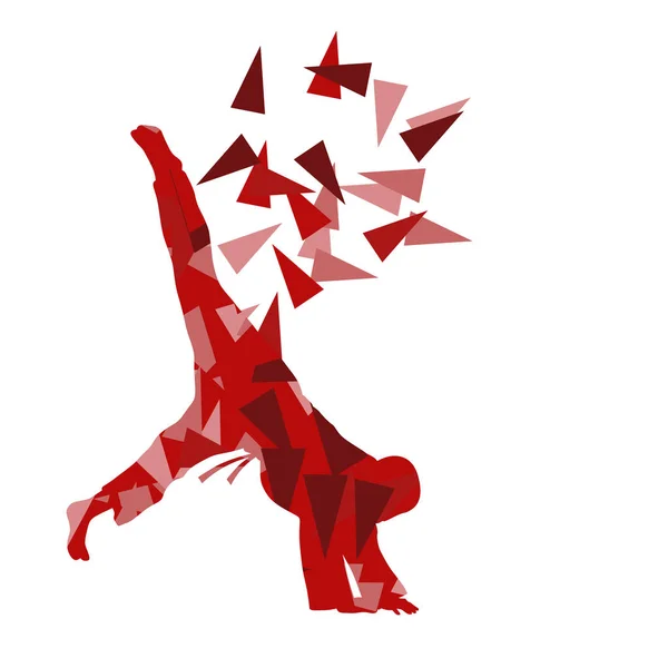 Judo niño vector arte marcial niño lucha ilustración abstracta co — Vector de stock