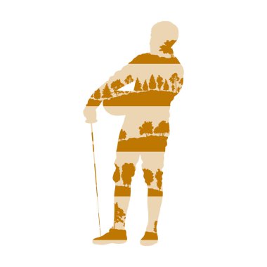 Eskrim oyuncu adam vektör arka plan afiş illüstrasyon kavramı