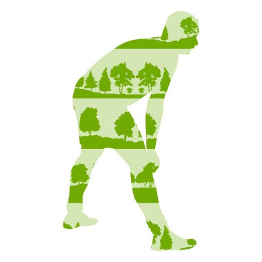 Dostum deli vücut germe ve vektör arka plan kavramı Isınma