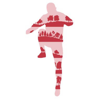 Dostum deli vücut germe ve vektör arka plan kavramı Isınma