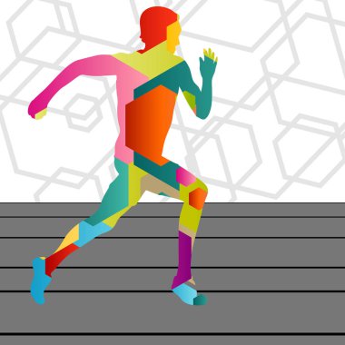 Aktif genç erkekler Atletizm Engelli bariyer silhoue çalışan spor