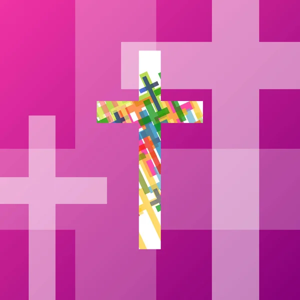 Christendom-Religie cross concept abstracte achtergrond vector — Stockvector