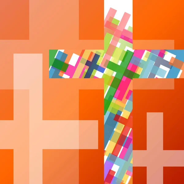 Christentum Religion Kreuz Konzept abstrakter Hintergrund Vektor — Stockvektor