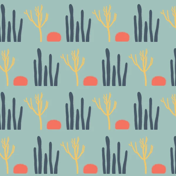 Cactus vector patroon achtergrondstructuur voor stof — Stockvector