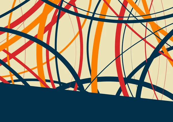 Línea colorida fondo ilustración abstracta — Vector de stock