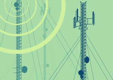 Televizyon antenler ve uydu d telekomünikasyon kule