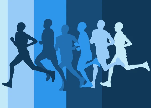 Correr maratón personas grupo vector ilustración — Archivo Imágenes Vectoriales