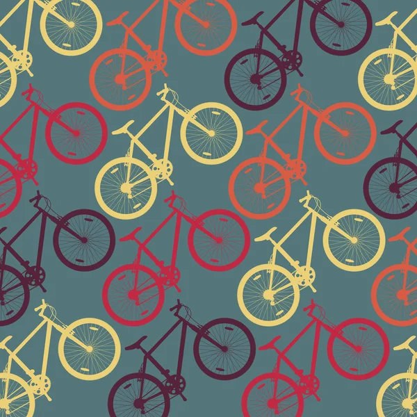 Hipster bicicleta vetor fundo textura com retro — Vetor de Stock