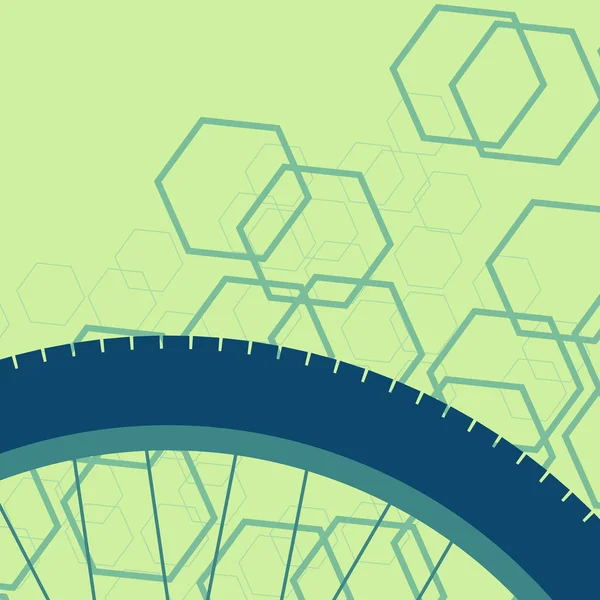 Велосипедне колесо векторний абстрактний плакат — стоковий вектор