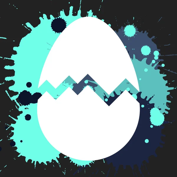 Paskalya yumurtası konsept illüstrasyon soyut Bahar renk boya spla — Stok Vektör