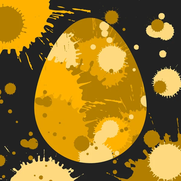Paasei concept illustratie abstracte lente kleur verf spla — Stockvector