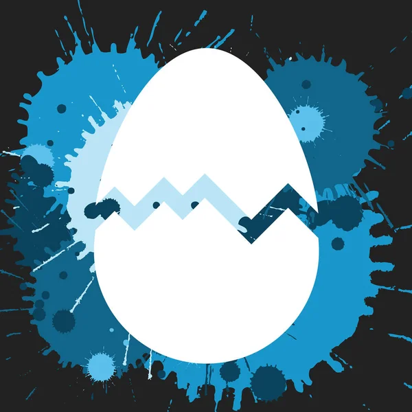 復活祭の卵概念図抽象的な春カラー ペイント spla — ストックベクタ