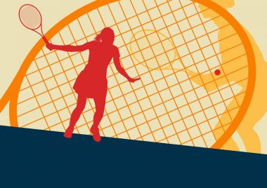 Tenis oyuncu kadın vektör soyut