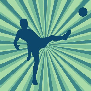 Futbol oyuncu adam soyut vektör arka plan