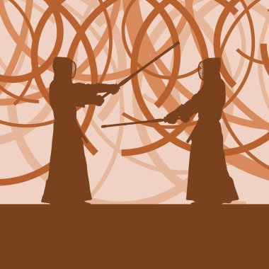 Kendo savaşçı Tekdüzen vektör