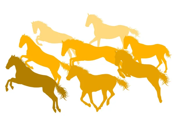 Horse abstract vector background isolated — Stock Vector